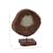 12" Natural Round Brown Teak Wood Log Sculpture